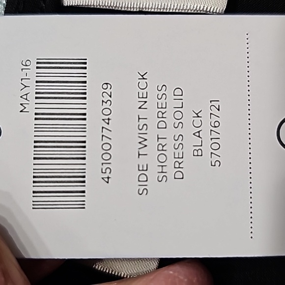 CHICO'S black basic dress. NWT.  Size O. Side‎ twist neck. Lovely - Picture 9 of 11